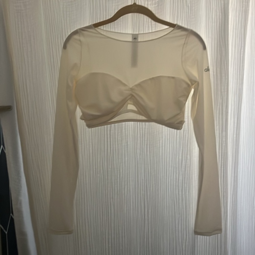 Cream Long Sleeve Women's Top